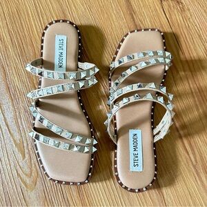 Steve Madden Studded Multi-Strap Slide Sandals